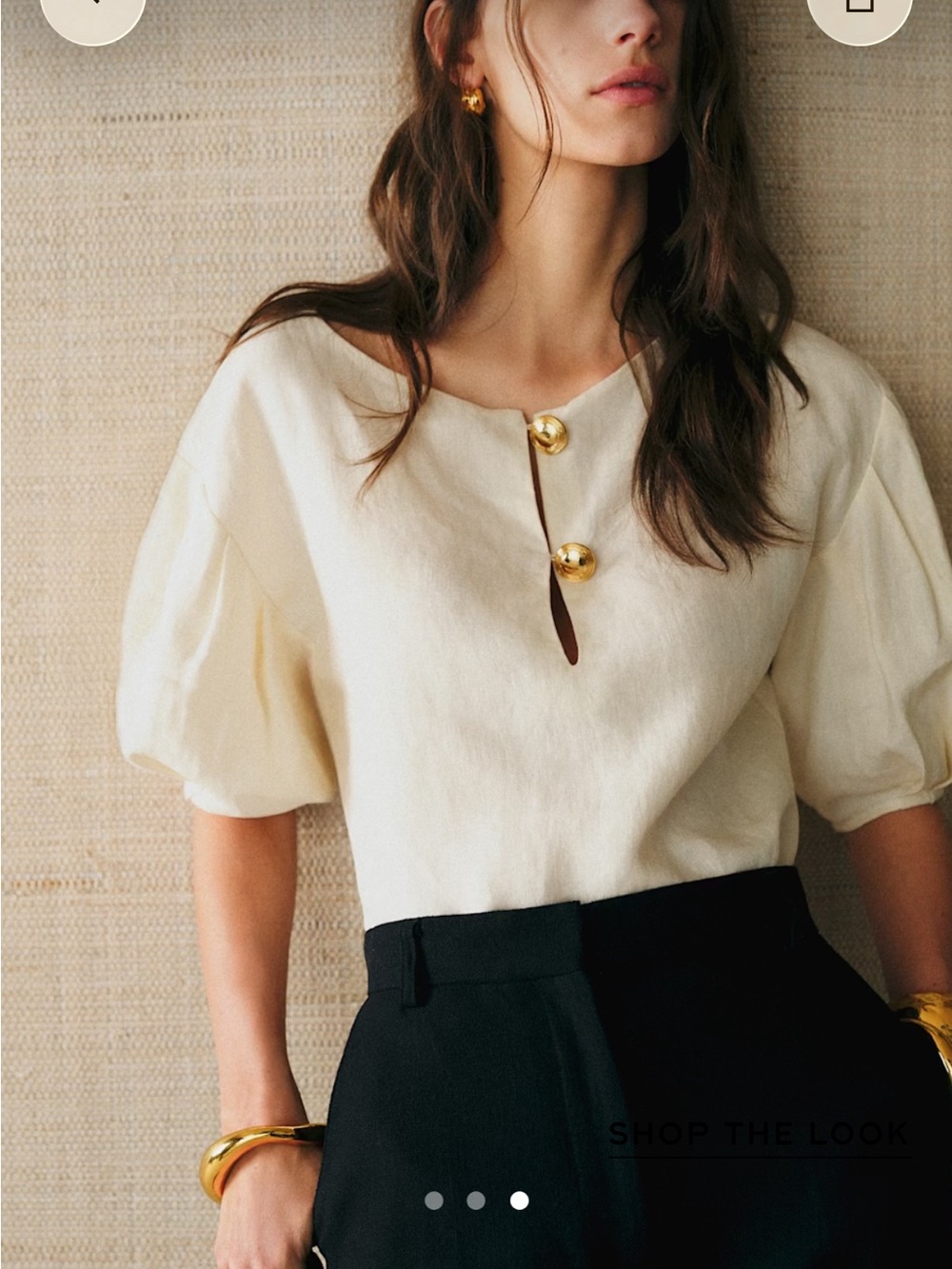 Sezane Giusta Blouse Ecru - Size 12